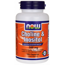 Now Foods, Choline & Inositol, 500 mg, 100 Capsules