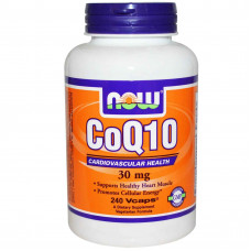 Now Foods, Кофермент Q10, 30 мг, 240 капсул на растительной основе