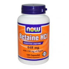 Now Foods, Betaine HCL, 648 mg, 120 Capsules