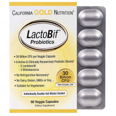 Пробиотик 30 млрд КОЭ (Probiotic, 30 Billion CFU's), California Gold Nutrition