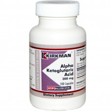 Kirkman Labs, Альфа-кетоглутаровая кислота, 300 мг, 100 капсул