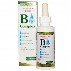 Nature's Bounty, B-комплекс с B12, сублингвальная жидкость, 2 жидких унций (59 мл