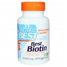 Doctor's Best, Best Biotin, 10,000mcg, 120 Veggie Caps