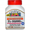  Витамин Д3, 21st Century Health Care, 10 000 МЕ, 110 таблеток