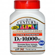 21st Century, Витамин A, 10,000 МЕ, 110 гелевых капсул
