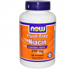  Витамин В3, Now Foods, Ниацин, 250 мг, 180 кап.