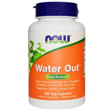 Диуретик натуральный мочегонный  Water Out 100 капс (Now Foods)