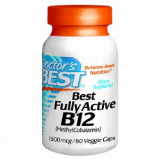 Doctor's Best, Витамины B12 (Б-12) , 1500 mcg, 60 Veggie Caps