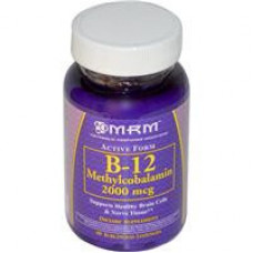 MRM, B - 12, Methylcobalamin (Метил Б - 12 , 2000 mcg, 60 капсул