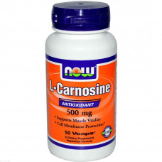 L-карнозин, L-Carnosine, Now Foods, 500 мг, 50 капсул.