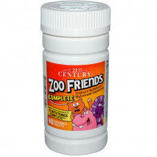 Zoo Friends Complete, Комплекс мультивитаминов и минералов для детей, 60 жевательных таблеток