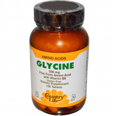 Country Life, Глицин + витамин Б6 (B6) 500 mg