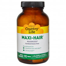 Country Life, Gluten Free, Maxi-Hair / витамины для волос