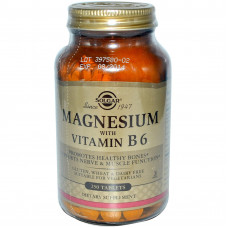 Витамин В6 + Магний, Solgar, 250 таблеток