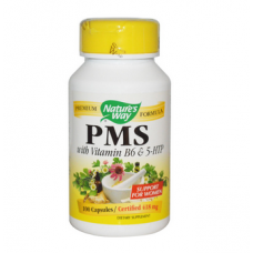 Формула для облегчения симптомов при ПМС Nature's Way, PMS, With Vitamin B6 & 5-HTP, 100 Capsules