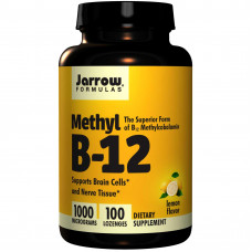 Jarrow Formulas, Метил  B-12 / Б-12, Lemon Flavor, 1000 mcg, 100 таблеток