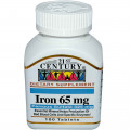 Железо, 21st Century Health Care, 65 мг, 100 таблеток