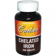 Железо, Carlson Labs, 250 таблеток