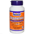 Бромелайн, Bromelain, Now Foods, 500 мг, 60 капсул