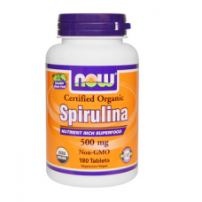 Сертифицированная натуральная спирулина, 500 мг, 180 таблеток