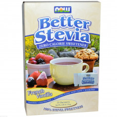 Стевия (вкус ванили), BetterStevia, Now Foods, 75 пакетов, 1 г